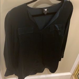W by Worth ladies green silk blouse